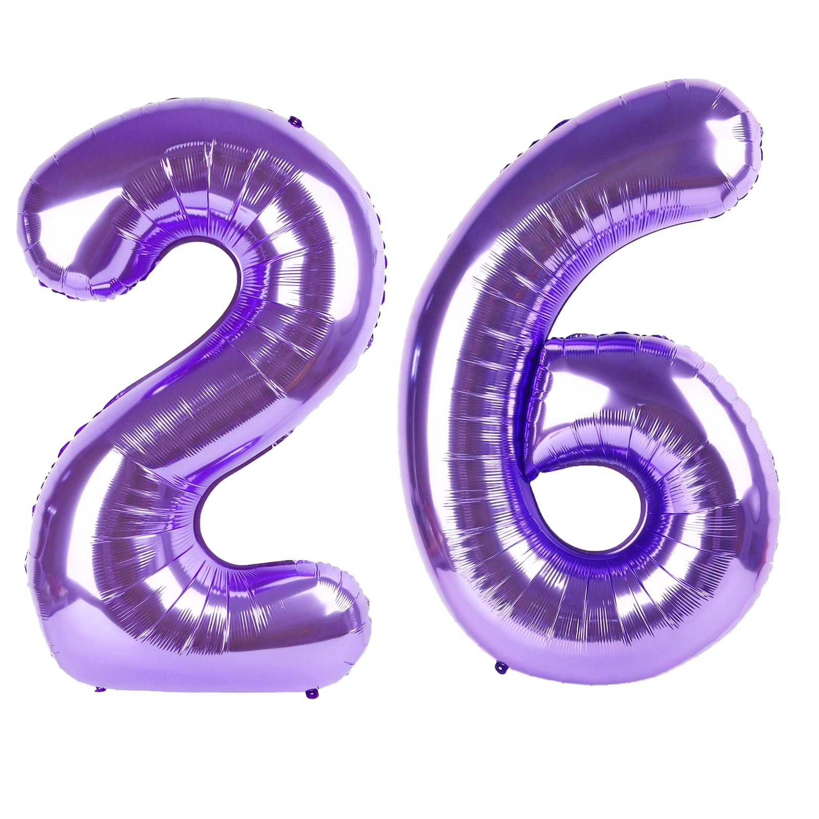 Kelfuoya 40-inch purple number 26 balloon ready for wall or backdrop.
