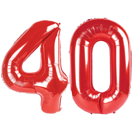 Kelfuoya 40 inch red number balloon for dramatic party backdrops