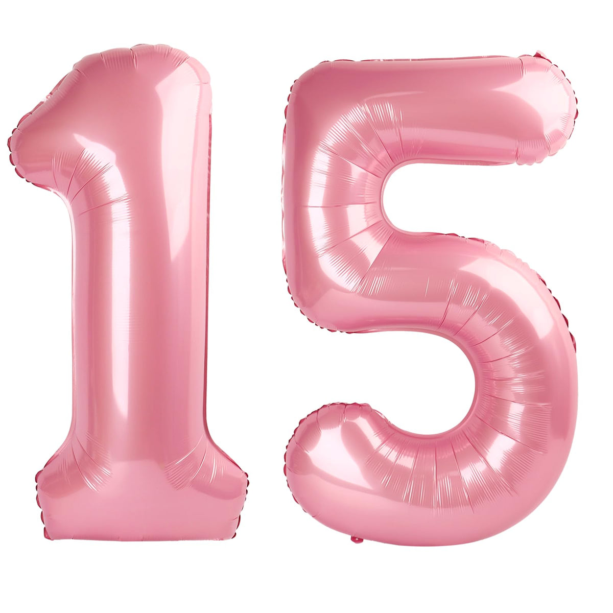 Kelfuoya 40in pearlescent pink number 15 balloon ideal for dramatic birthday displays