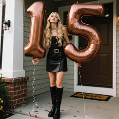 Kelfuoya 40-inch foil balloon enhancing wedding and anniversary decor