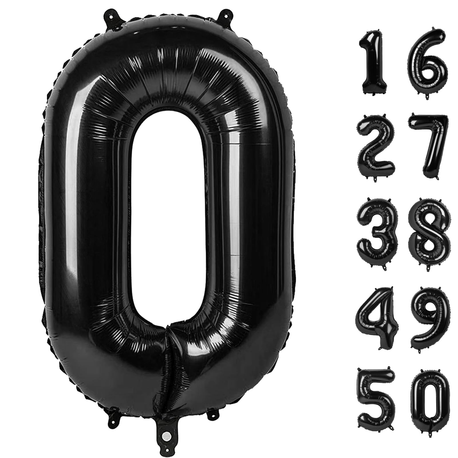 Kelfuoya 40-inch black 0 balloon ideal for dramatic photo backdrops.