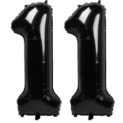 Kelfuoya 40-inch black 11 balloon serves as a bold centerpiece for birthdays or anniversaries.