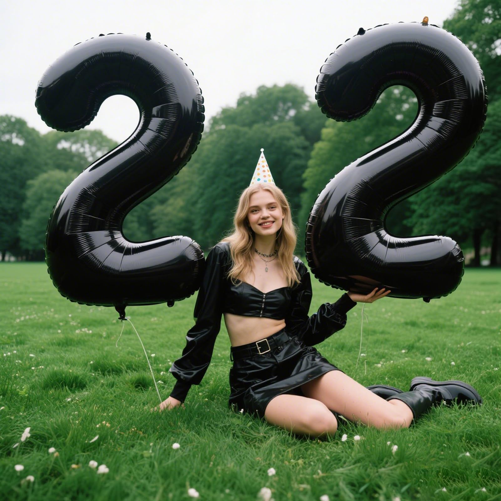 Kelfuoya 40-inch black number 2 balloon with other numbers for striking display