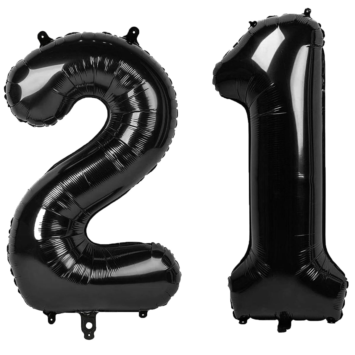 Kelfuoya 40-inch black number 21 balloon for bold party decor and wall displays