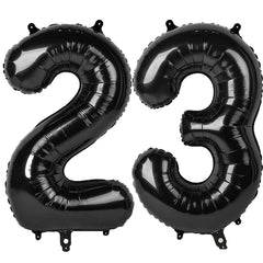 Kelfuoya 40inch black number 23 digital balloon for bold birthday decor and photo moments.