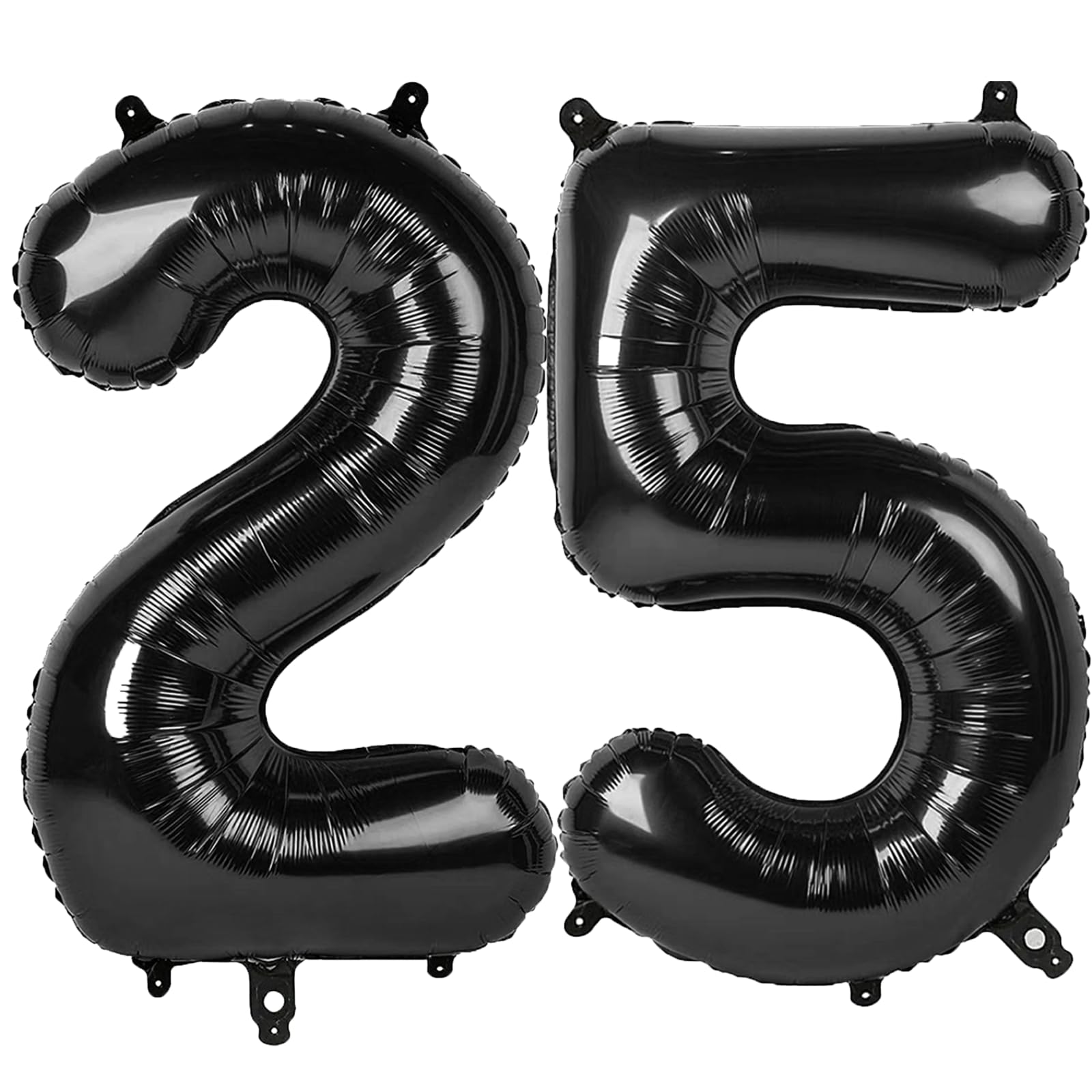 Kelfuoya 40-inch black number 25 balloon for a bold milestone backdrop.