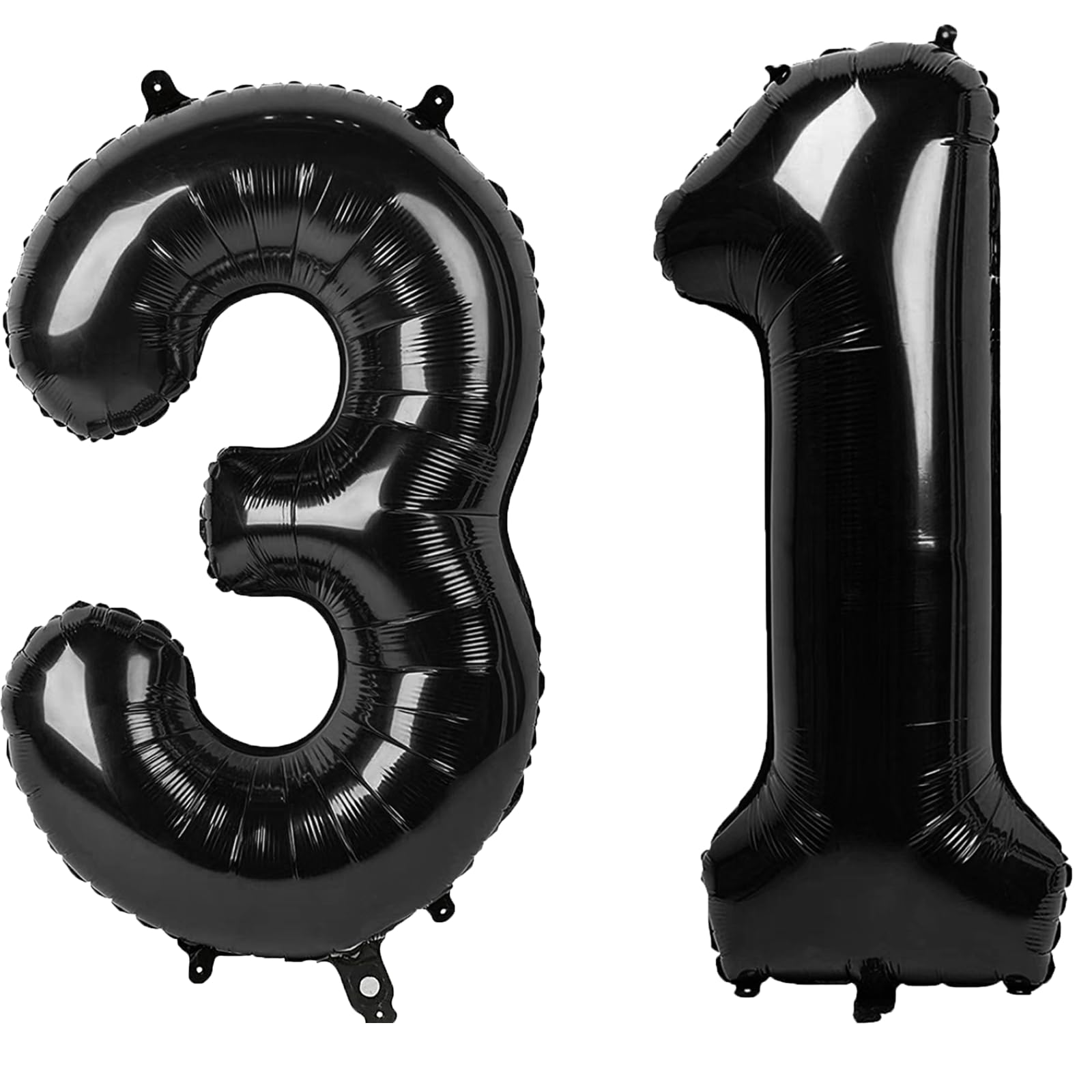 Kelfuoya 40-inch black number 31 balloon creates a chic backdrop for birthdays.