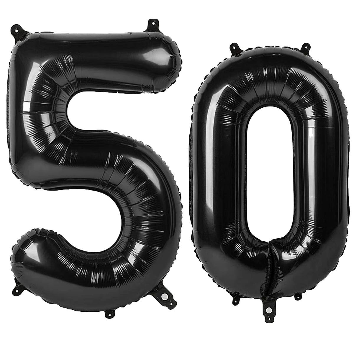 Kelfuoya 40-inch black number 50 balloon as a bold milestone centerpiece for celebrations