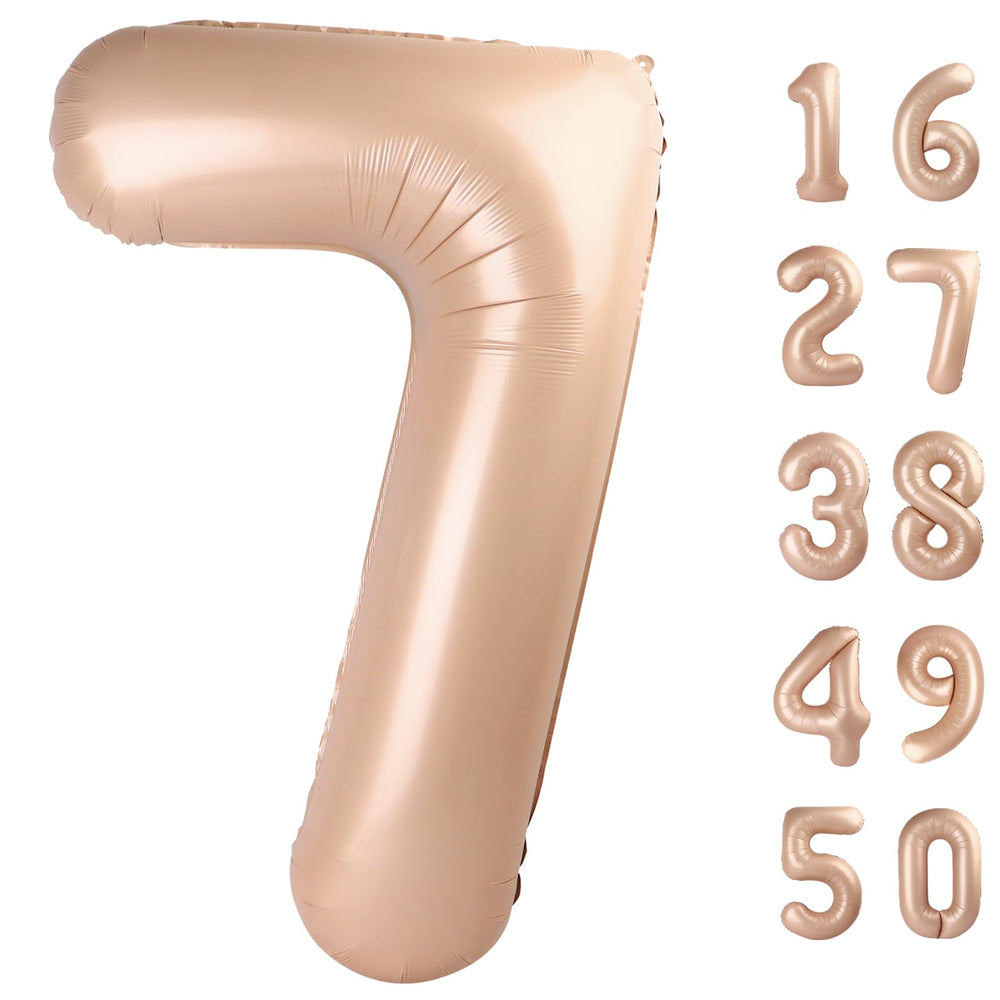 Kelfuoya 40-inch caramel number 27 balloon for a stunning birthday backdrop