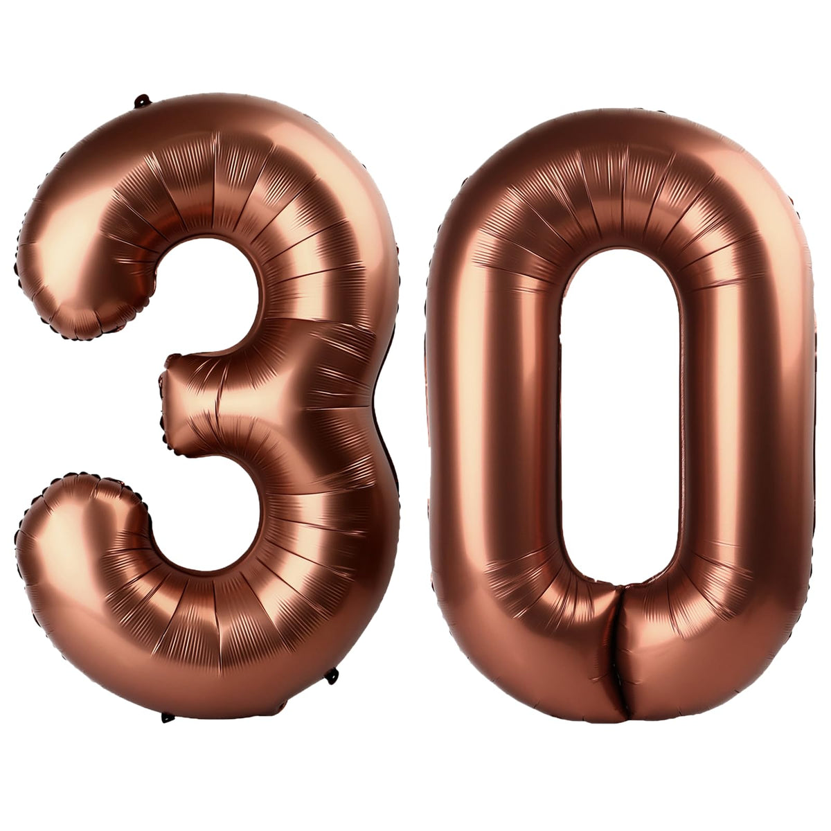 Kelfuoya 40-inch dark brown number 30 balloon creates a striking centerpiece.