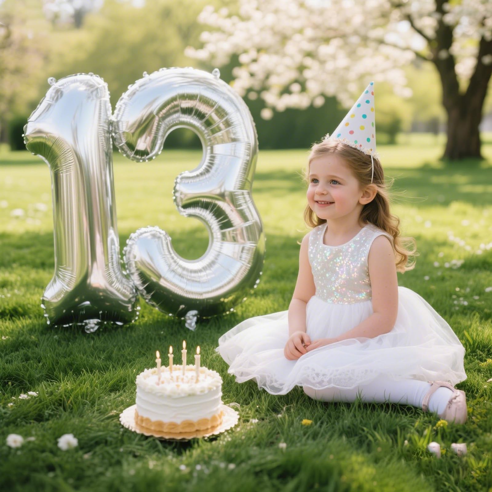 Kelfuoya 40-inch numeral balloon hanging setup for wall display