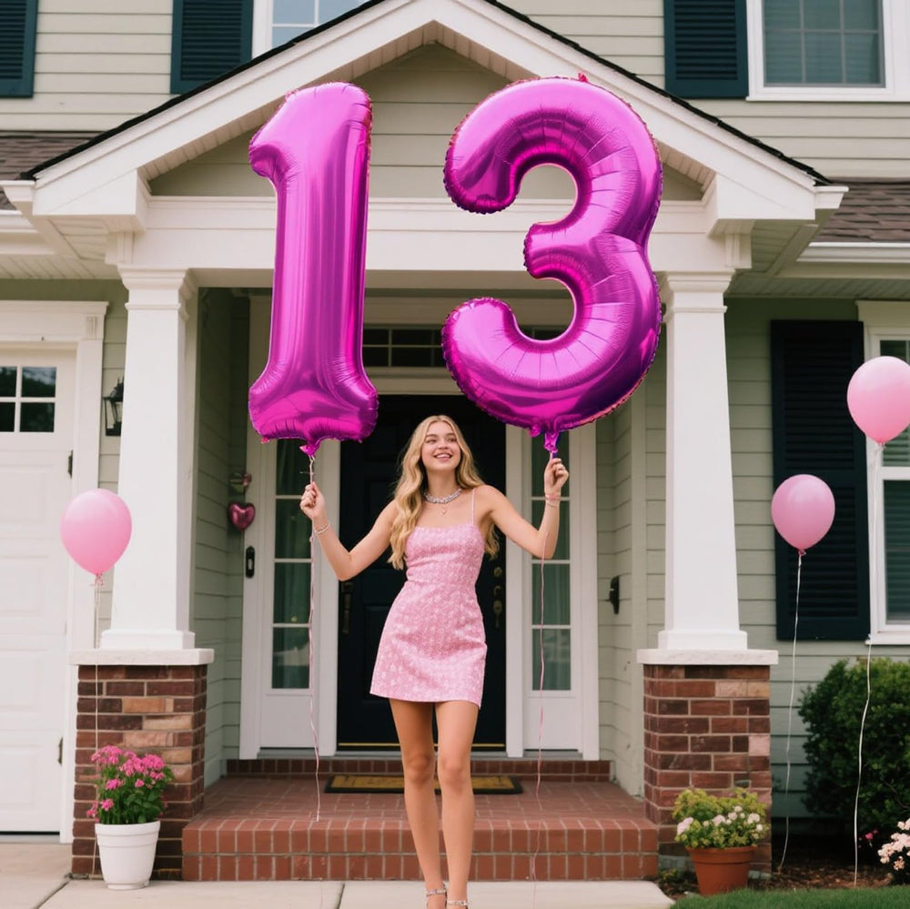 Kelfuoya 40 inch digital number balloon perfect for birthday milestones and celebrations