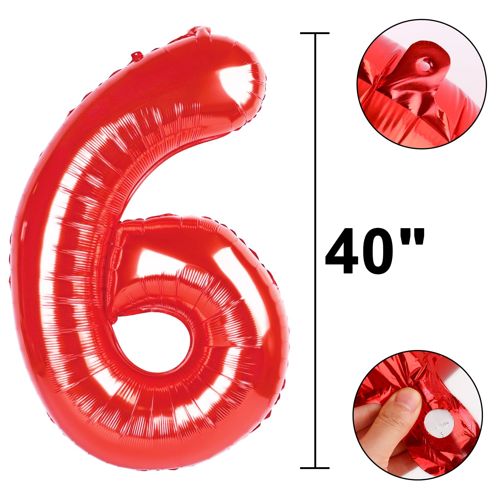 Kelfuoya 40inch foil number balloon for weddings and anniversaries.