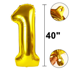Kelfuoya gold number 1 balloon ideal for first birthdays and milestone celebrations
