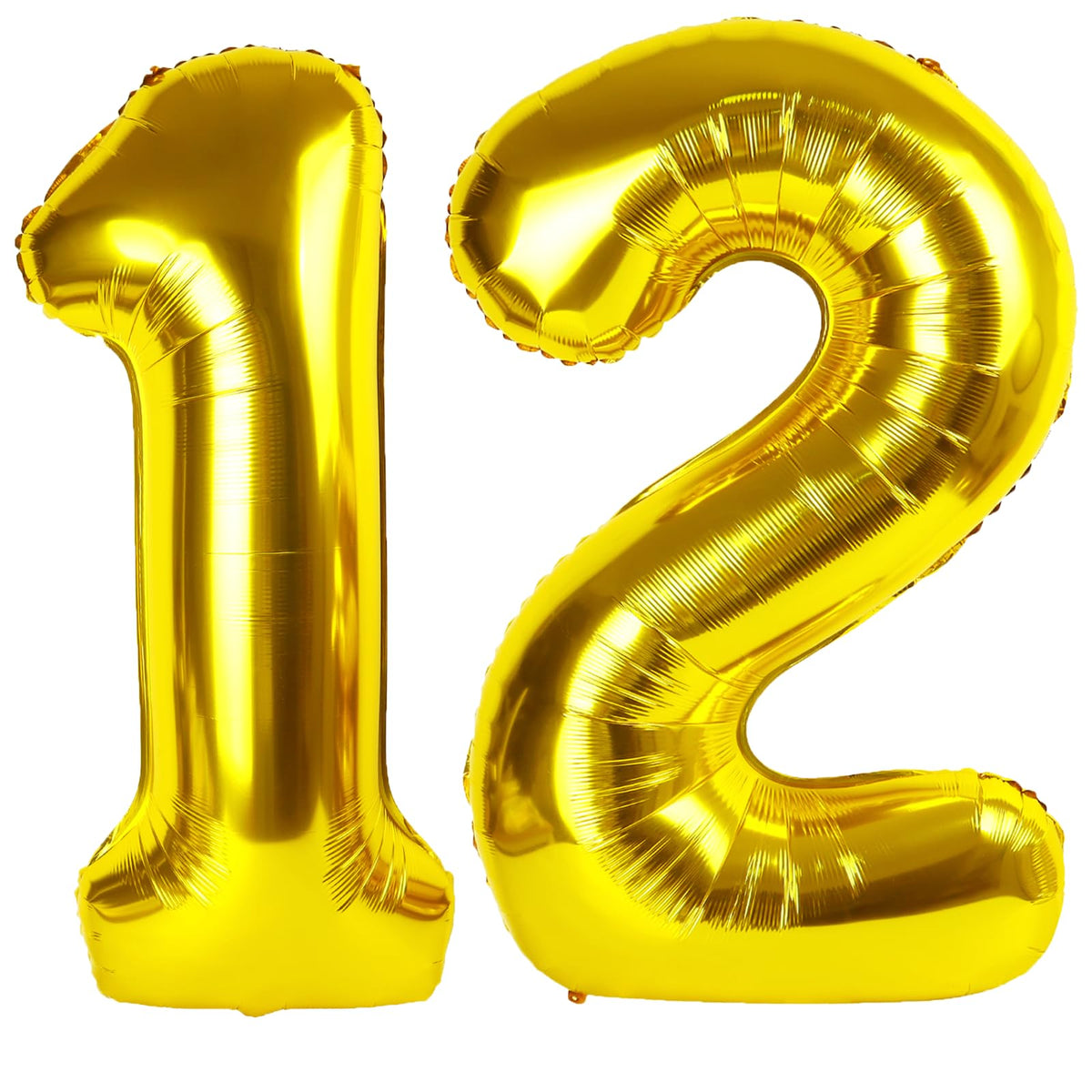 Kelfuoya 40 inch gold number 12 balloon adds bold birthday spotlight