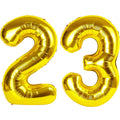 Kelfuoya 40inch gold number 23 balloon creates a dramatic birthday backdrop.