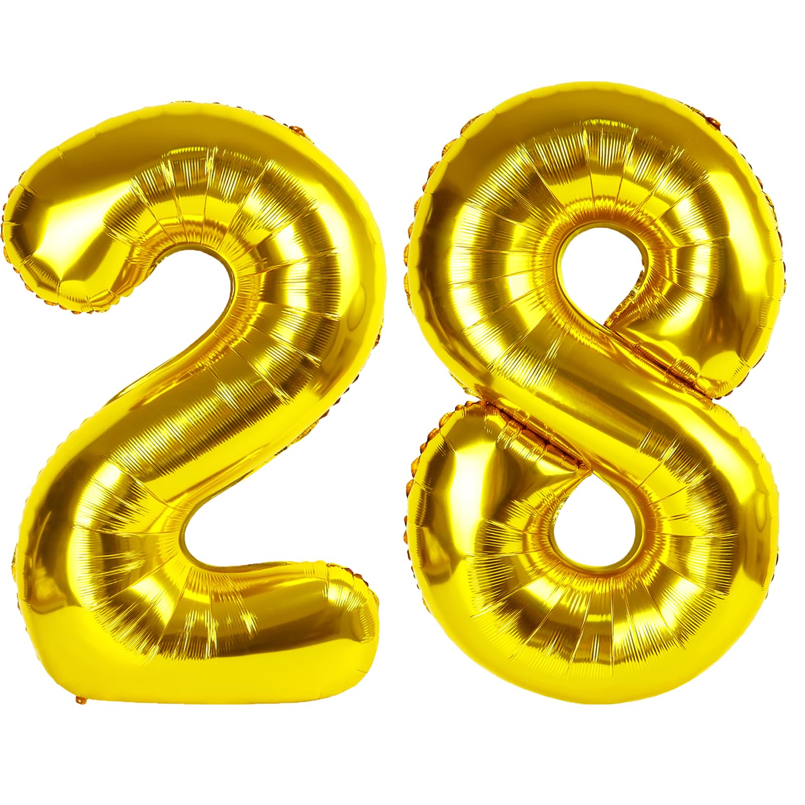 Kelfuoya 40-inch gold number 28 balloon for bold birthday decor