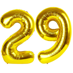 Kelfuoya 40-inch gold number 29 balloon creates a festive birthday backdrop.