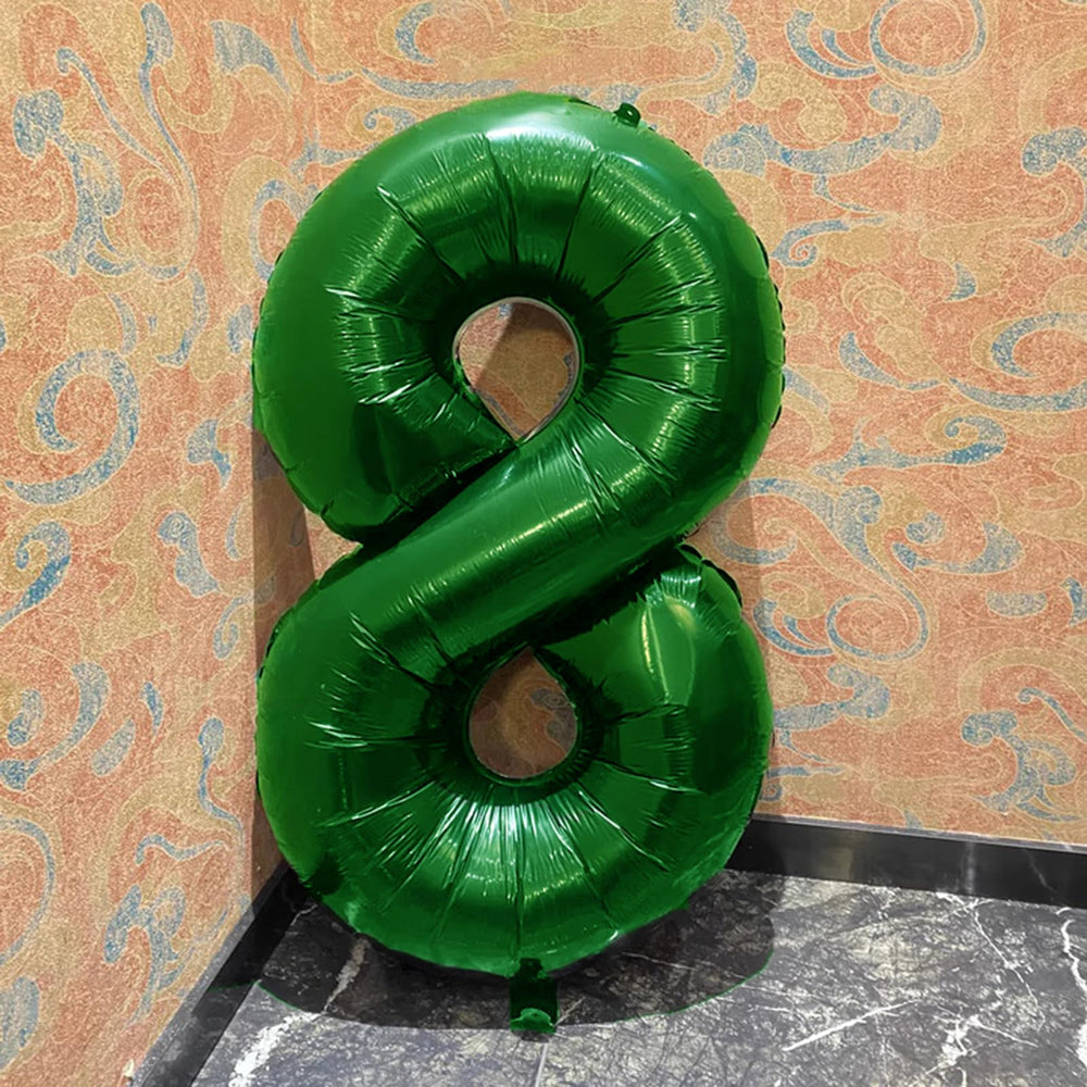 Kelfuoya 40 inch green 8 balloon enhances anniversary celebrations and decor