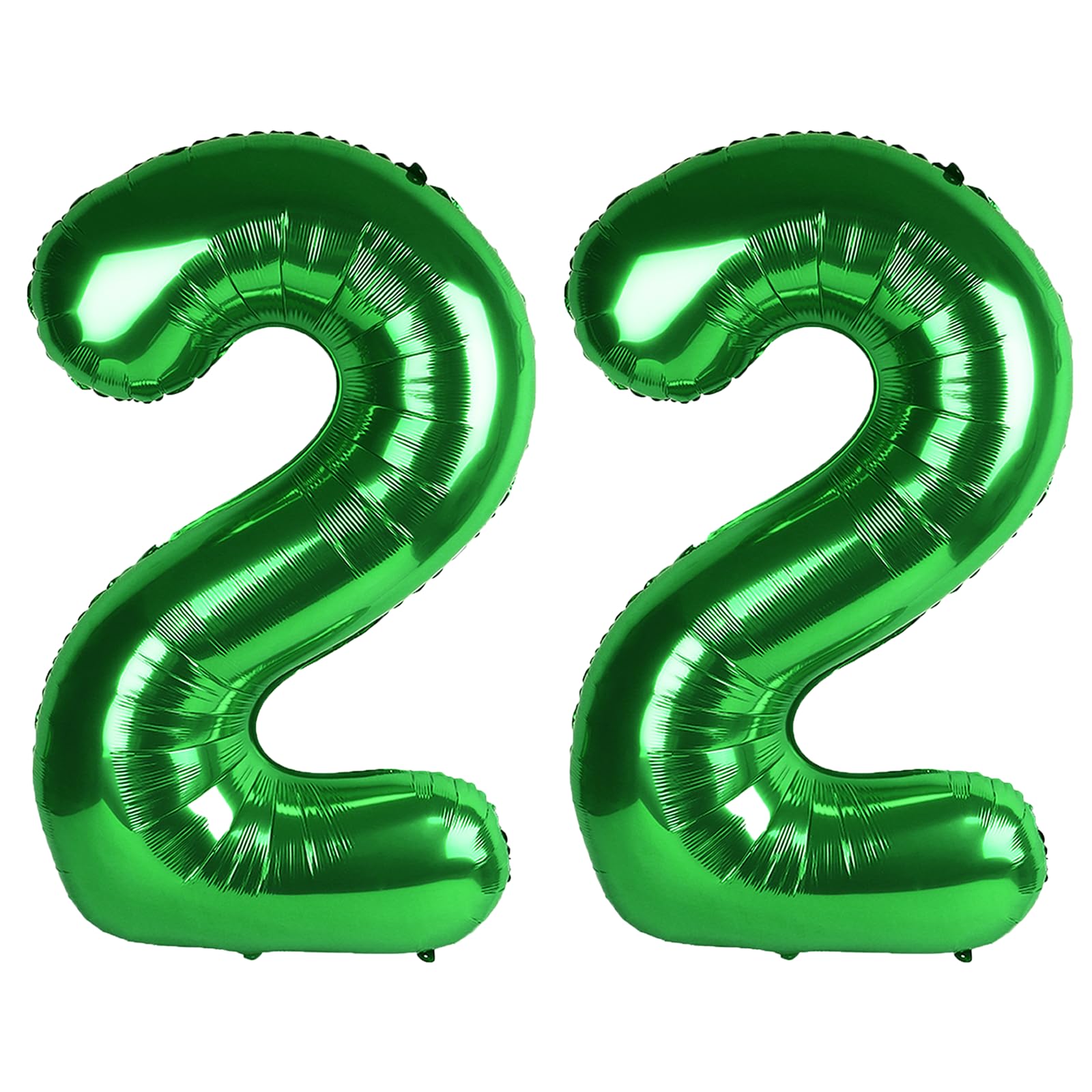 Kelfuoya 40inch green number 22 balloon creates a bold birthday backdrop.