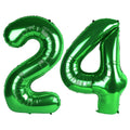 Kelfuoya 40inch green number 24 balloon as a bold birthday centerpiece