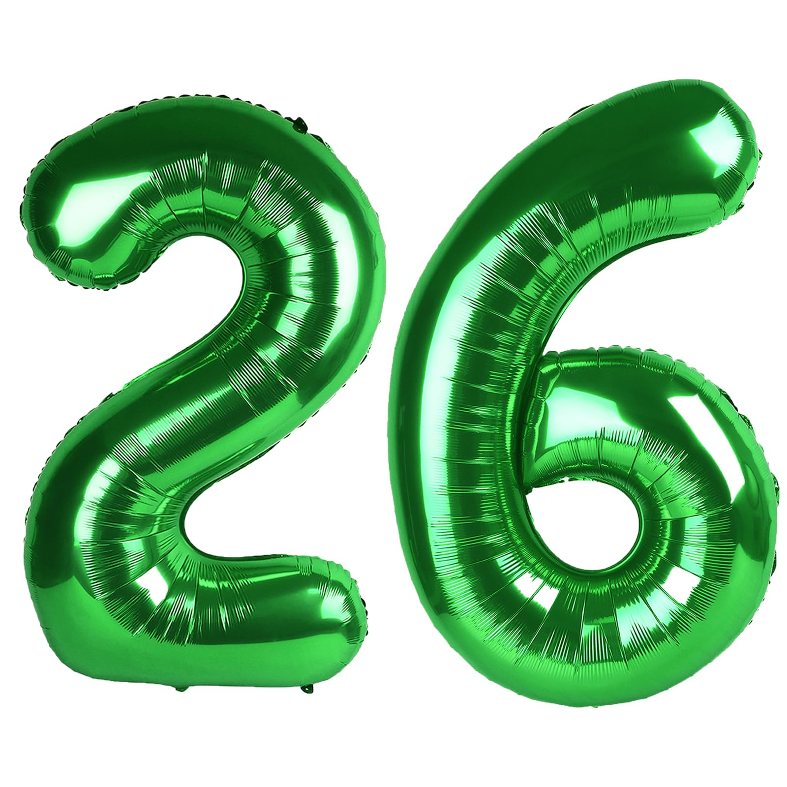 Kelfuoya 40-inch green number 26 balloon for birthdays or anniversaries decor