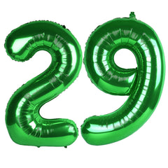 Kelfuoya 40inch green number 29 balloon inflated for a bold party centerpiece and photo backdrop