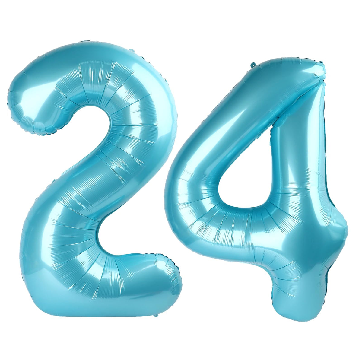 Kelfuoya 40-inch light-blue number 24 balloon for striking party backdrops