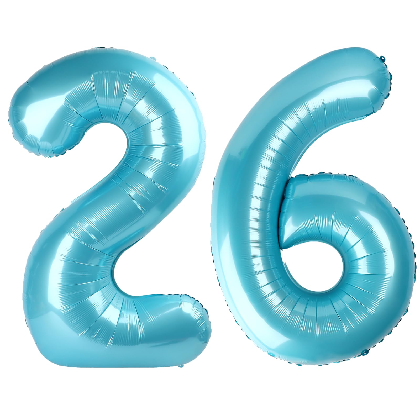 Kelfuoya 40-inch light blue 26-number balloon for eye-catching party decor
