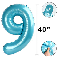 Kelfuoya 40-inch number 9 balloon side view for stylish photos