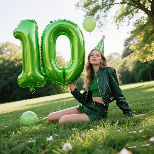 Kelfuoya 40-inch light green number 1 balloon perfect centerpiece for milestones.
