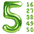 Kelfuoya 40-inch light green number 5 balloon brightens party backdrops and stays fixed during celebrations