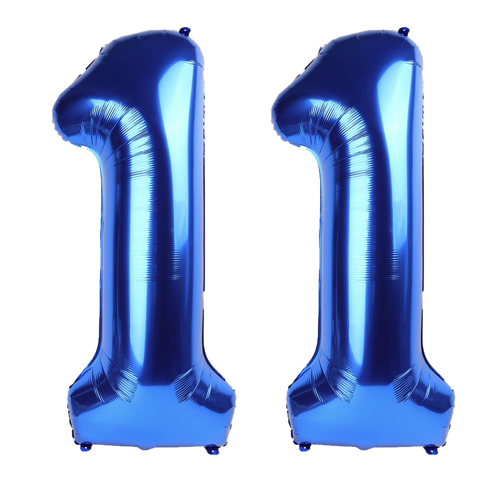 Kelfuoya 40 inch navy blue number 11 balloon for birthdays, creates a striking backdrop