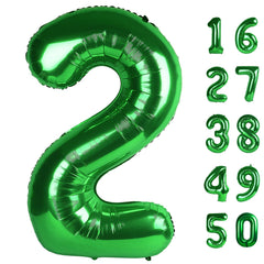 Kelfuoya 40 inch green number 2 balloon adds bold birthday decor.