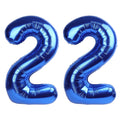 Kelfuoya 40-inch navy blue number 22 balloon full view for party backdrop