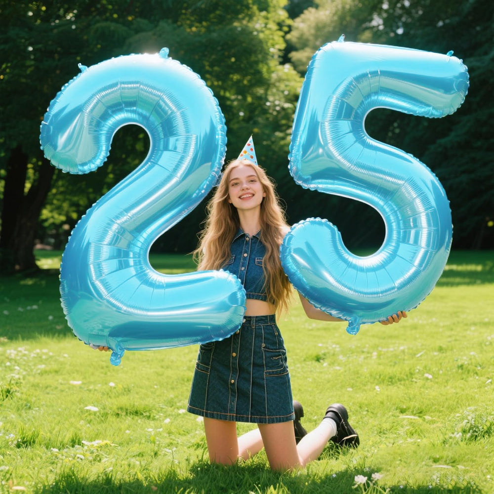 Kelfuoya 40-inch blue number 5 balloon as party backdrop
