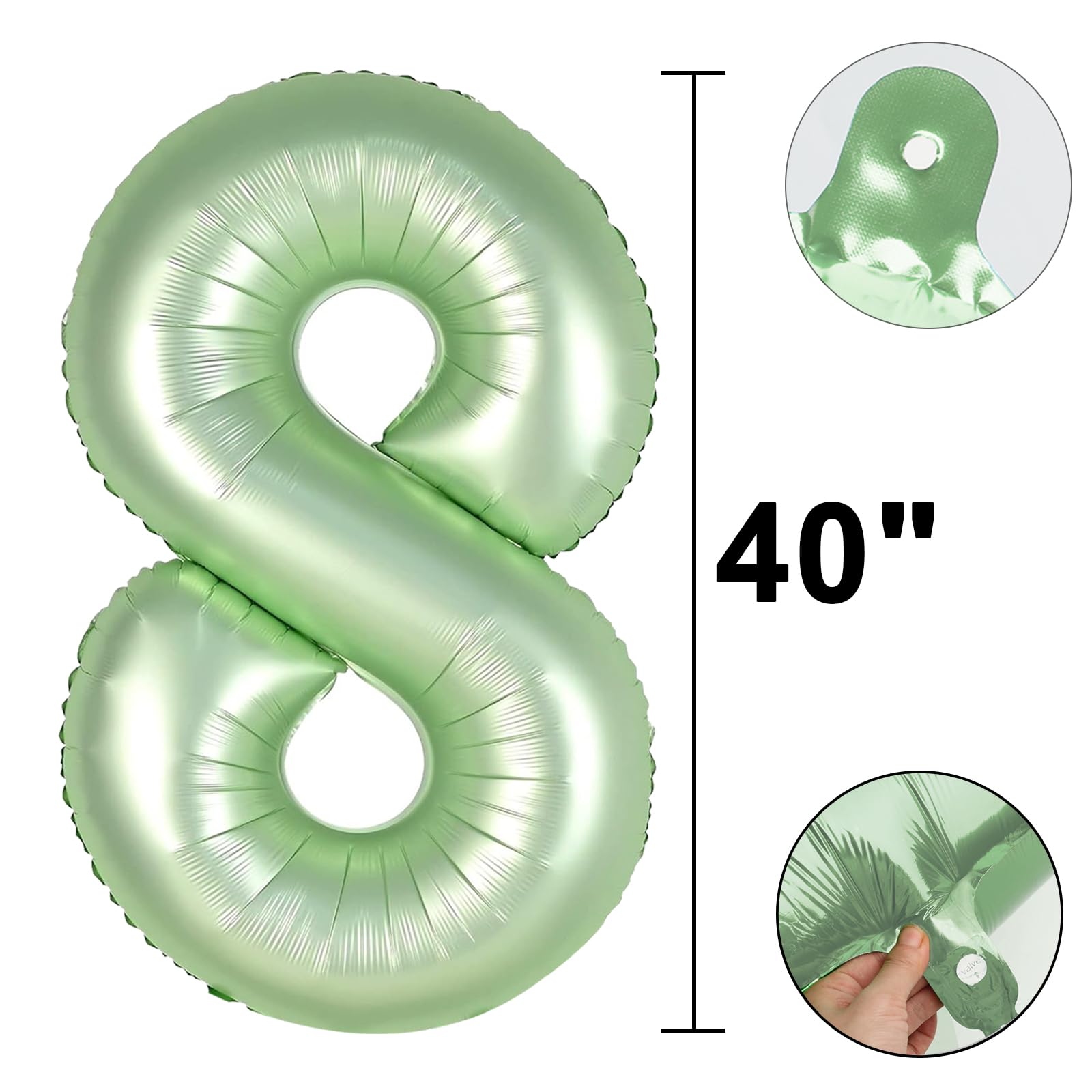 Kelfuoya 40-inch foil balloon is easy to inflate and seal for long display.