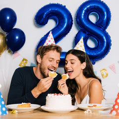 Kelfuoya 40-inch number balloons party setup, versatile decor idea for events.
