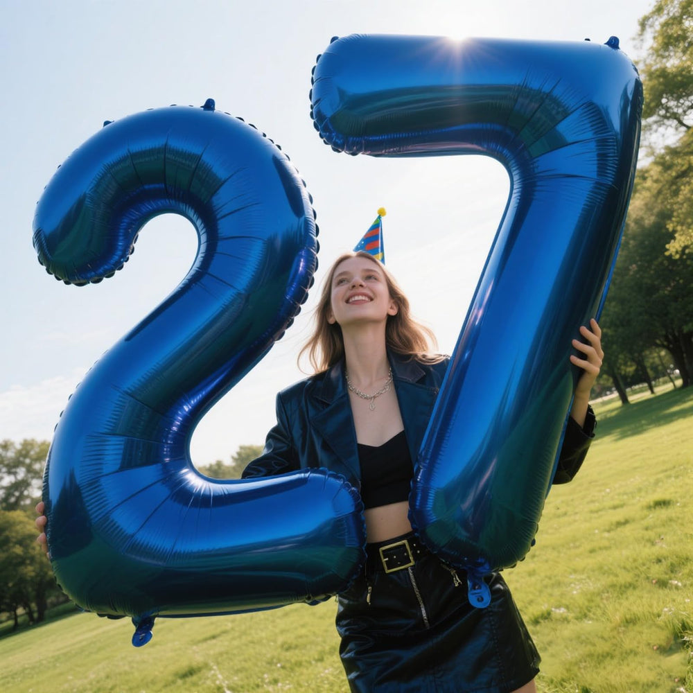 Kelfuoya 7 number balloon inflates easily with included straw for quick setup.