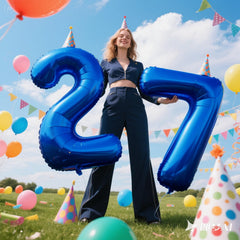Kelfuoya premium Mylar 7 balloon maintains vibrant color for indoor or outdoor use.