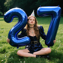 Kelfuoya blue 7 balloons suitable for birthdays anniversaries and themed parties.