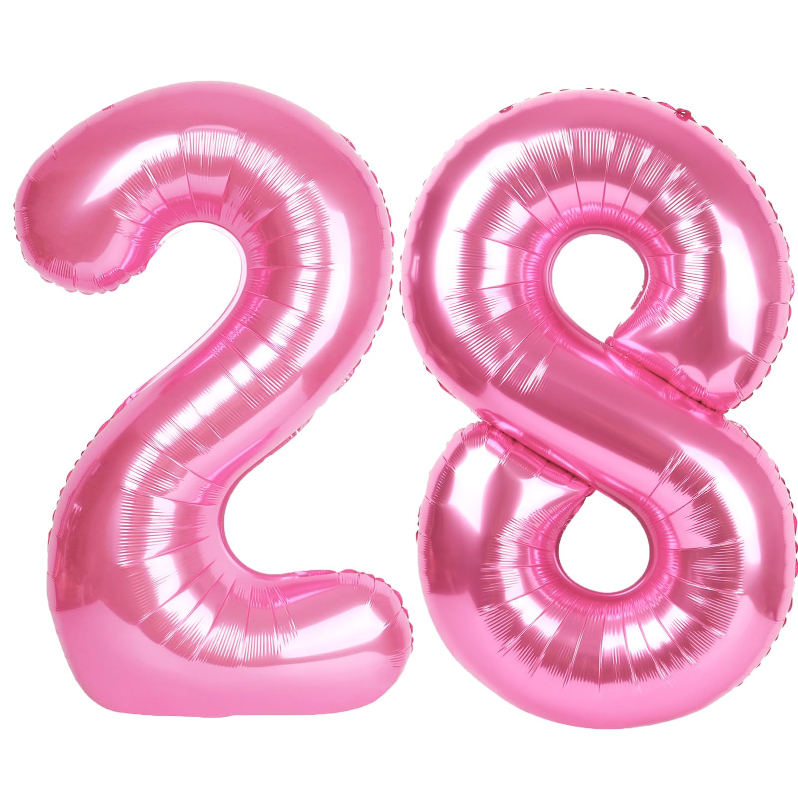 Kelfuoya pink 40-inch number 28 balloon for birthday backdrops and photos