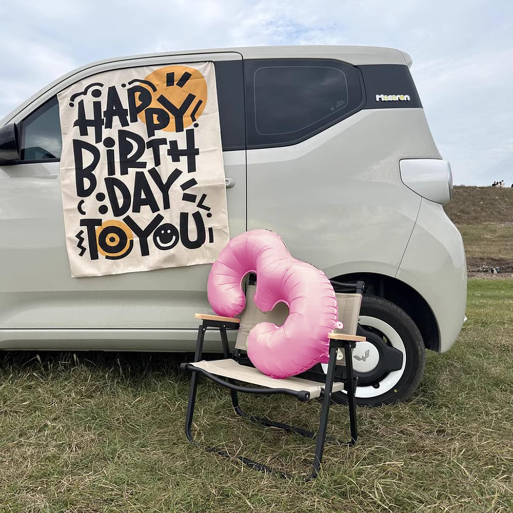 Kelfuoya 40-inch pink number 30 balloon with self-sealing design for easy setup.