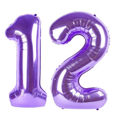 Kelfuoya 40-inch purple 12-number balloon for bold birthday celebrations.