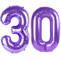 Kelfuoya 40-inch purple number 30 balloon for striking party decor and memorable photos.