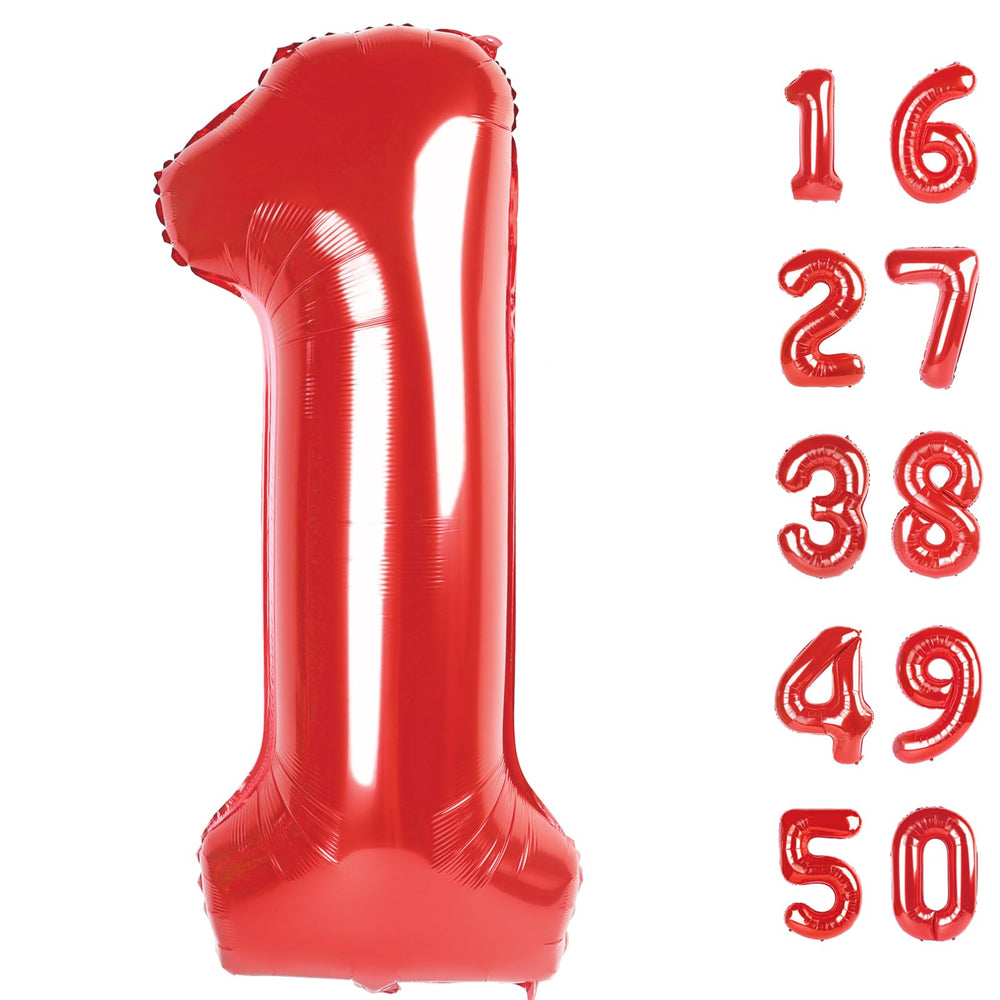 Kelfuoya 40inch red number 1 balloon for a bold photo backdrop at parties.