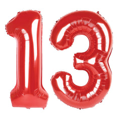 Kelfuoya 40-inch red number 13 balloon as a standout party decor piece
