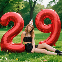 Kelfuoya 40-inch red 29 balloon ideal for indoor or outdoor celebrations