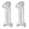 Kelfuoya 40-inch silver 11 balloon for elegant party backdrop