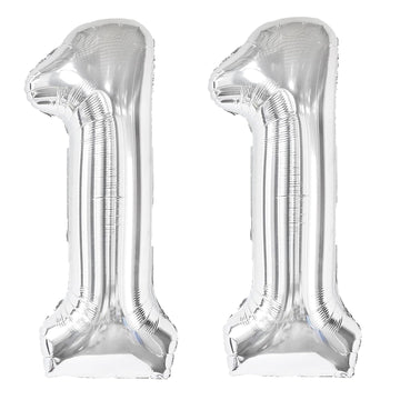 Kelfuoya 40-inch silver 11 balloon for elegant party backdrop